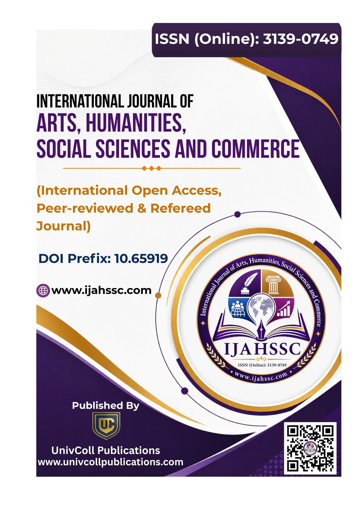 International Journal of Arts, Humanities, Social Sciences and Commerce Cover Page